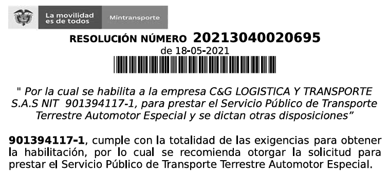 Resolución de autorización