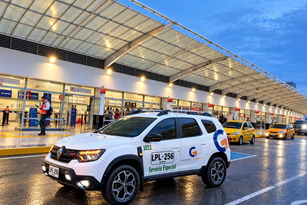 Vehículo de transporte especial de C&G en aeropuerto
